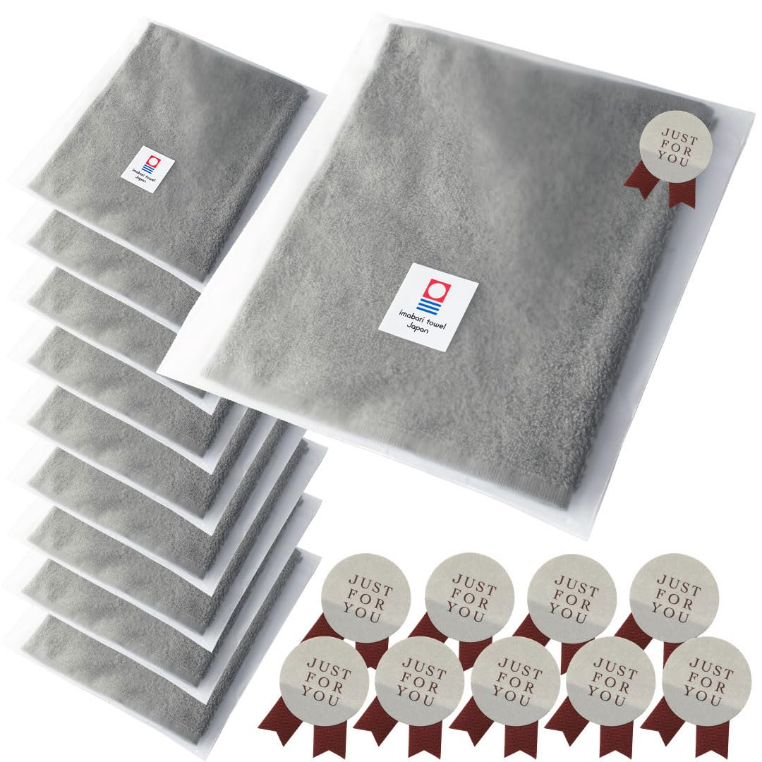TAVARAT Imabari Towel Handkerchief Gray Set of 10 Cotton Made in Japan