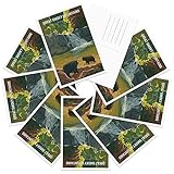 gaeaverse Great Smoky Mountain National Park Vintage Postcards 9pc/Set U.S. National Parks Greeting Cards for Business World Travel Landscape Postcard Decor Gift