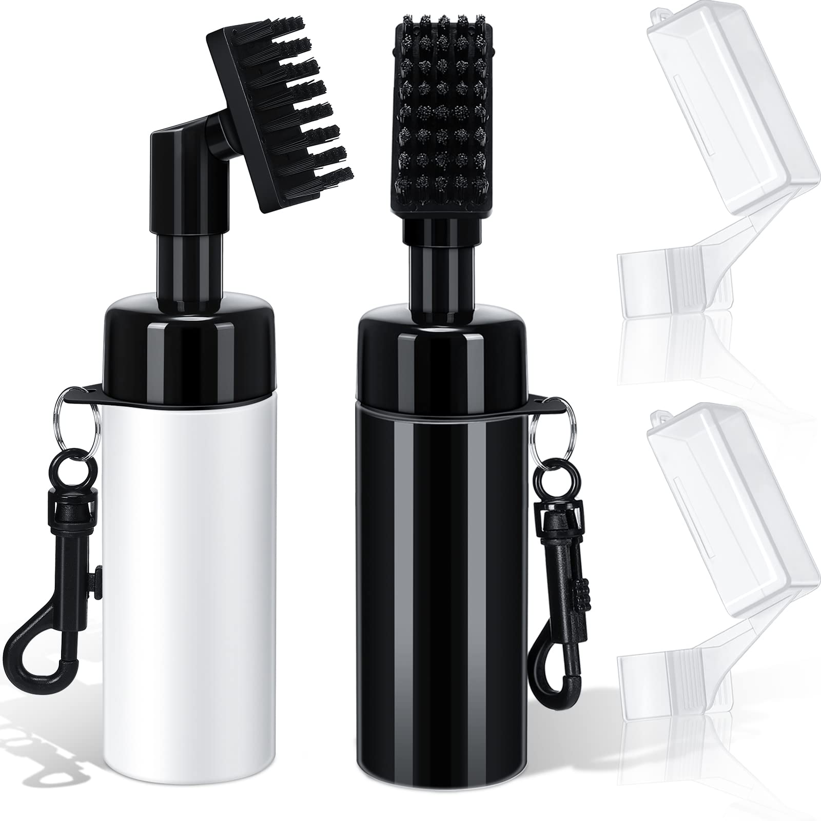 2 Pcs Golf Club Cleaner, Golf Cleaning Brush with Anti Leak Reservoir Tube Stiff Nylon Bristles, 7.87 Inch Golf Club Groove Cleaning Brush, Golf Club Cleaning Tool