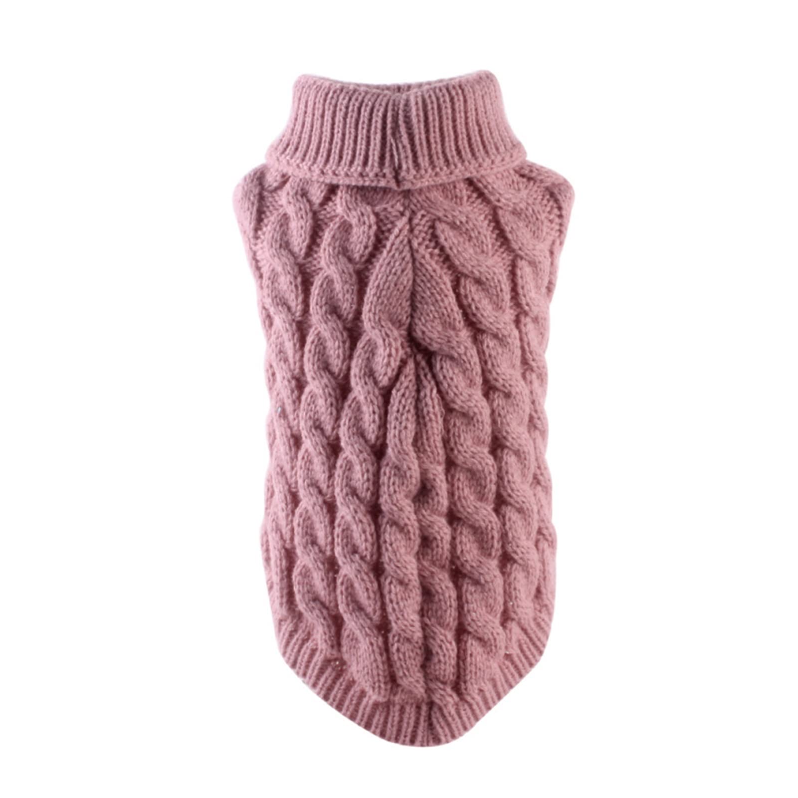 Kikbax 1 pièces Chien vêtements Chaud Pull en Tricot Chiot Tricot col roulé Pull vêtements Chien tricoté Manteau Pet Supplie (Color : 06, Size : XL)