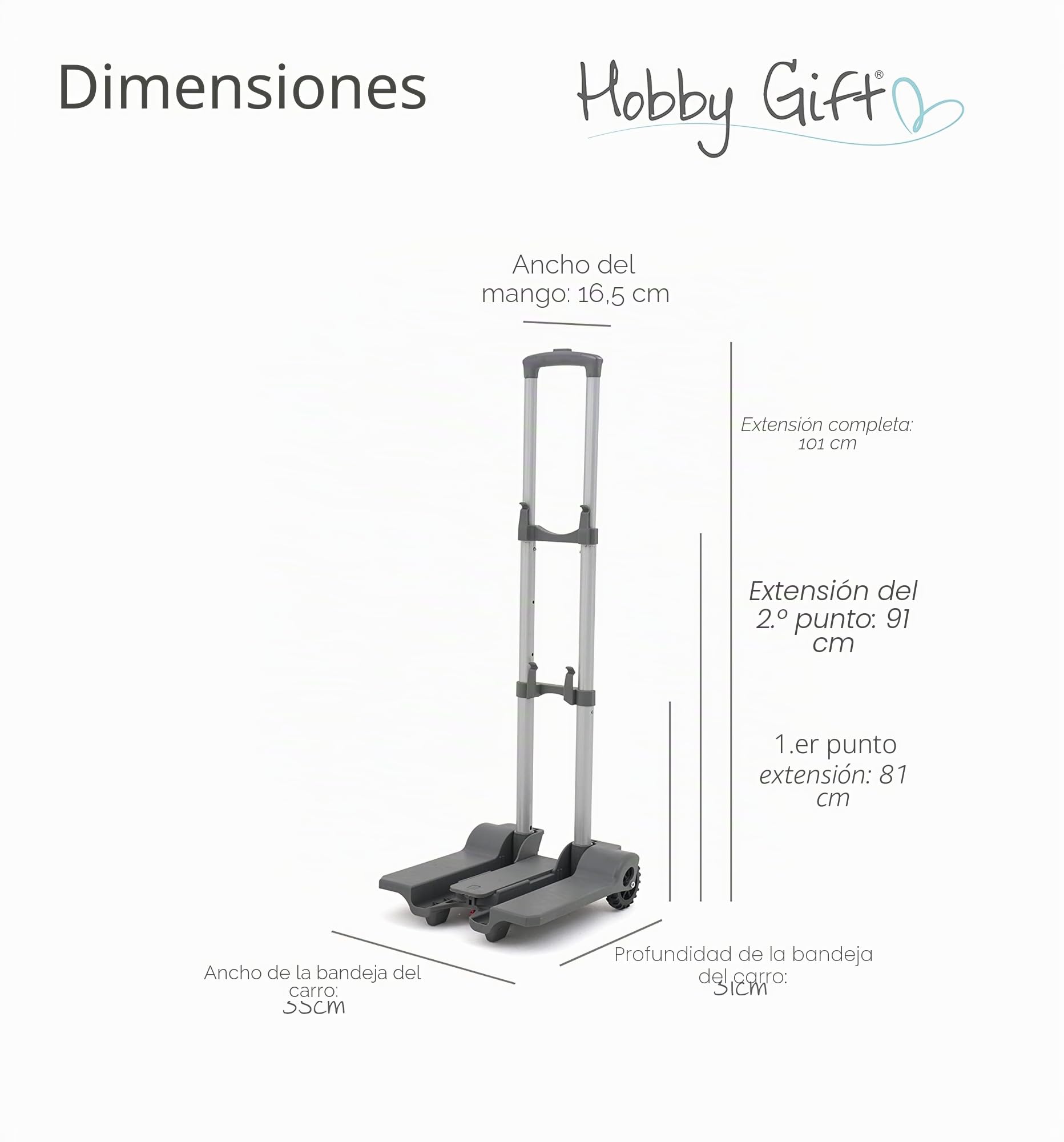 Hobby Gift Exclusiva Bolsa con Carrito para máquina de Coser, Color