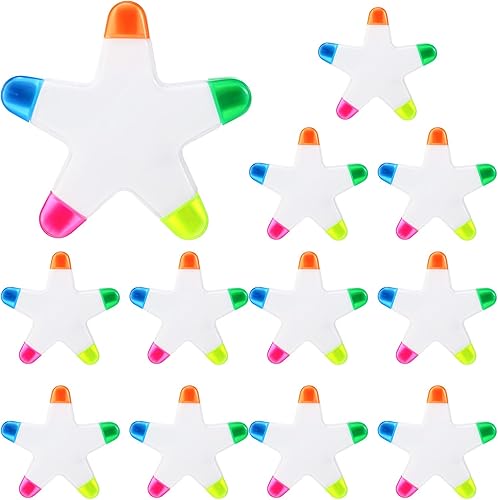 12 rotuladores de estrellas a granel, colores surtidos, creativos, con forma de estrella, acuarela, rotuladores de estrellas, bolígrafos