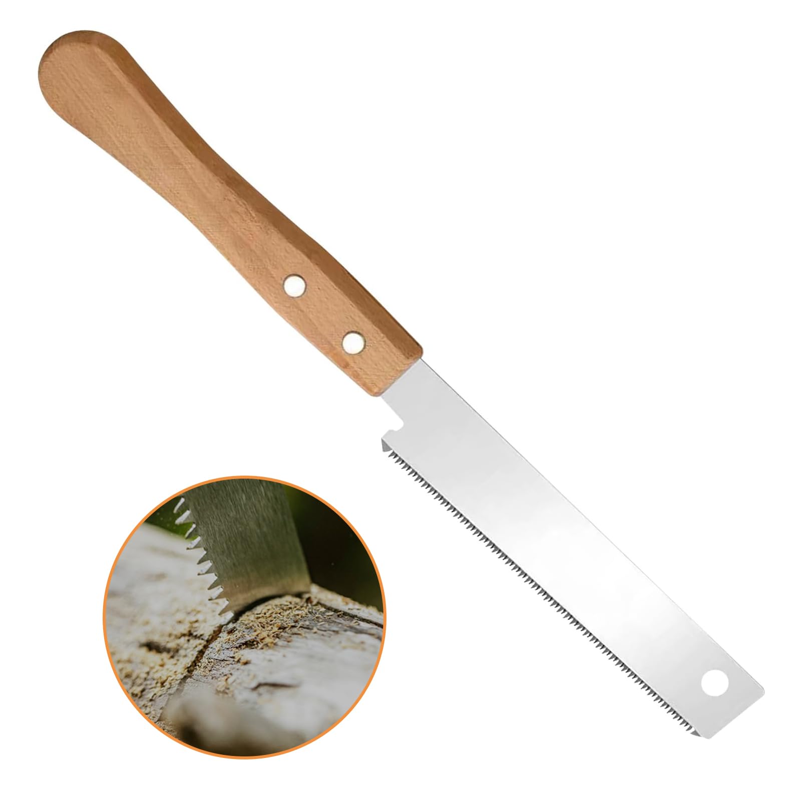 Small Japanese Pull Saw, Hand Saw for Fine Cutting Wood, Flush Cut Saws - Professional Woodworking Tool for Trimming, Pruning, Tenon & Dovetail | Wooden Handle Japanese Saws for DIY