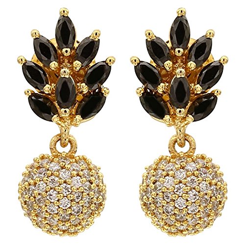Sasitrends Brass and American Diamond Leaf Design Earrings for Women & Girls, White (B07B9SLFFR) Amazon Price History, Amazon Price Tracker