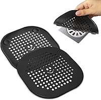 Vista 21 de Protector de silicona para drenaje, con ventosa para ducha, cocina, baño, recoge restos de cabello, paquete de 2 color rojo rosa