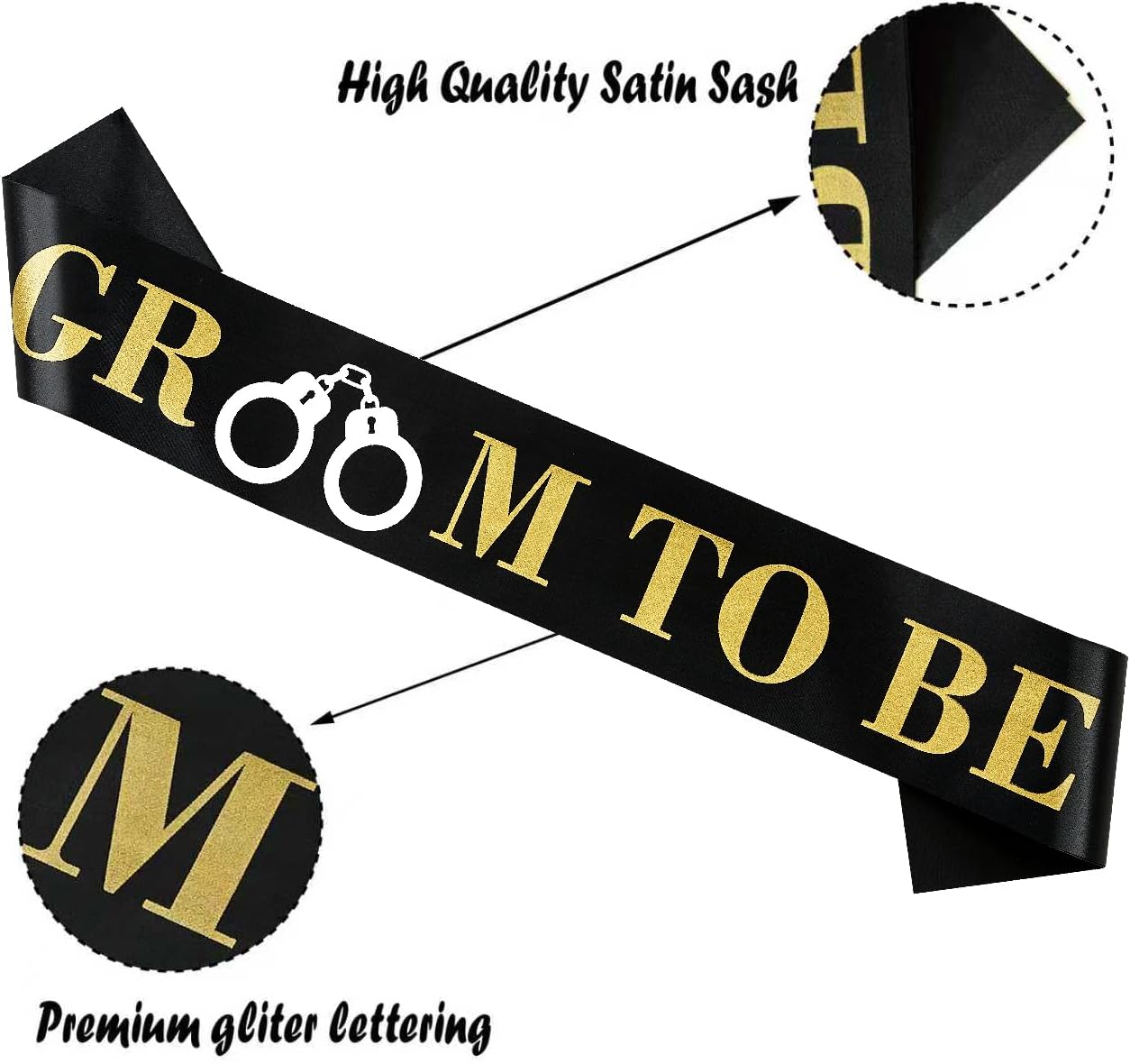 18 Pack Funny Bachelor Party Sashes Groomsmen Team Groom Sash Groom to Be Decorations for Bachelor Bachelorette Party Favors Accessories Gifts Bring 18 Pins
