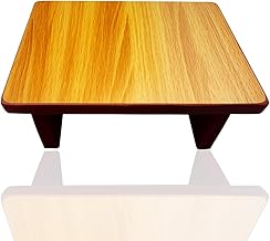 MEXZA™ Traditional Handcrafted Wooden Stool palaka for Kitchen, Bathroom Stool,Puja Peeta Chowki Table, Low Height/Pooja Chowki/Mini Stool/Footstool Puja Asana, Kitchen Stool Gray