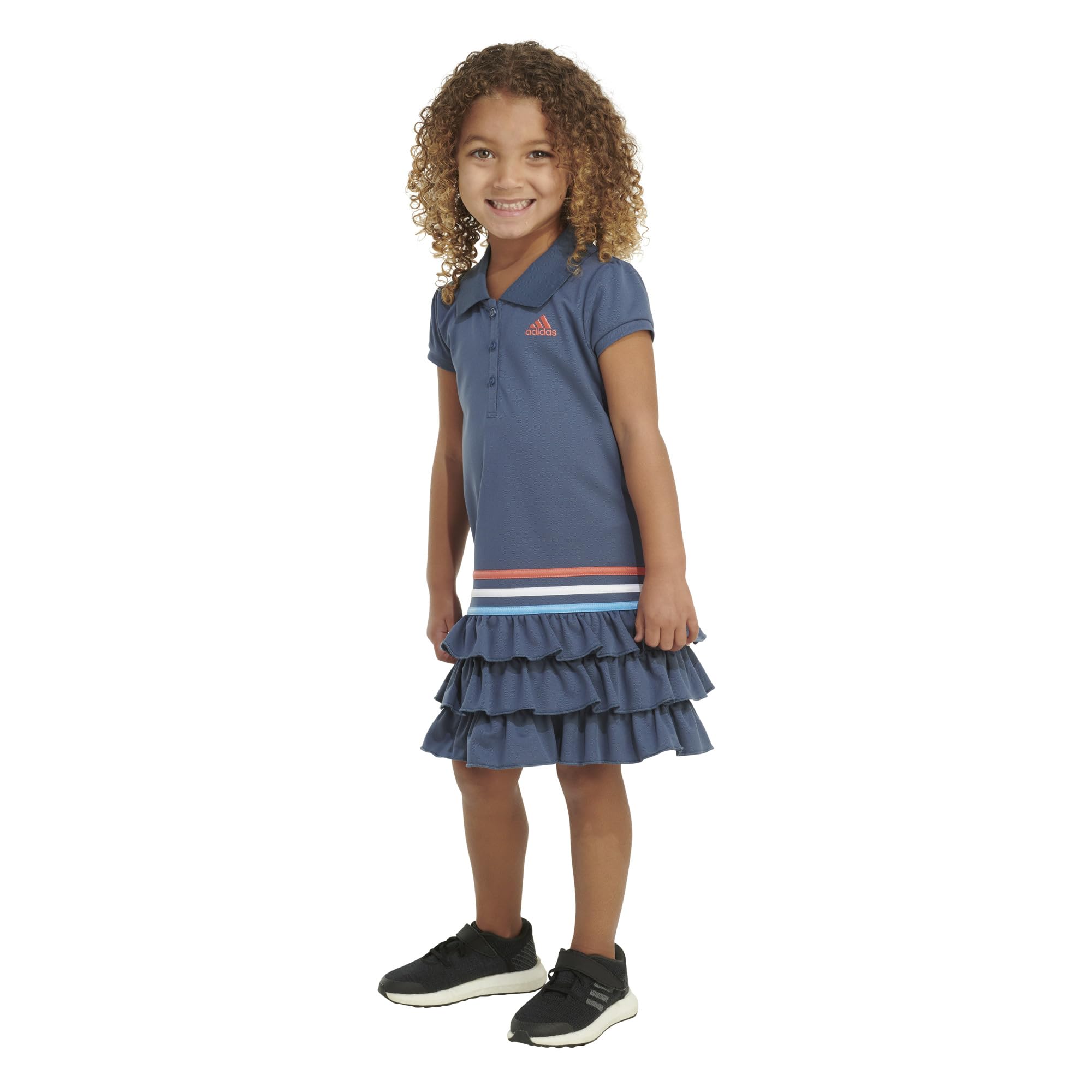 adidas Mädchen Short Sleeve Active Polo Ruffle Dress Tenniskleid
