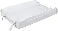 Trocador Americano Bebe Comoda Fralda Com Abas Impermeavel Anatomico Com Capa Plástica Microfibra Macia Branco (65cm x 45cm)