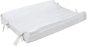 Trocador Americano Bebe Comoda Fralda Com Abas Impermeavel Anatomico Com Capa Plástica Microfibra Macia Branco (65cm x 45cm)