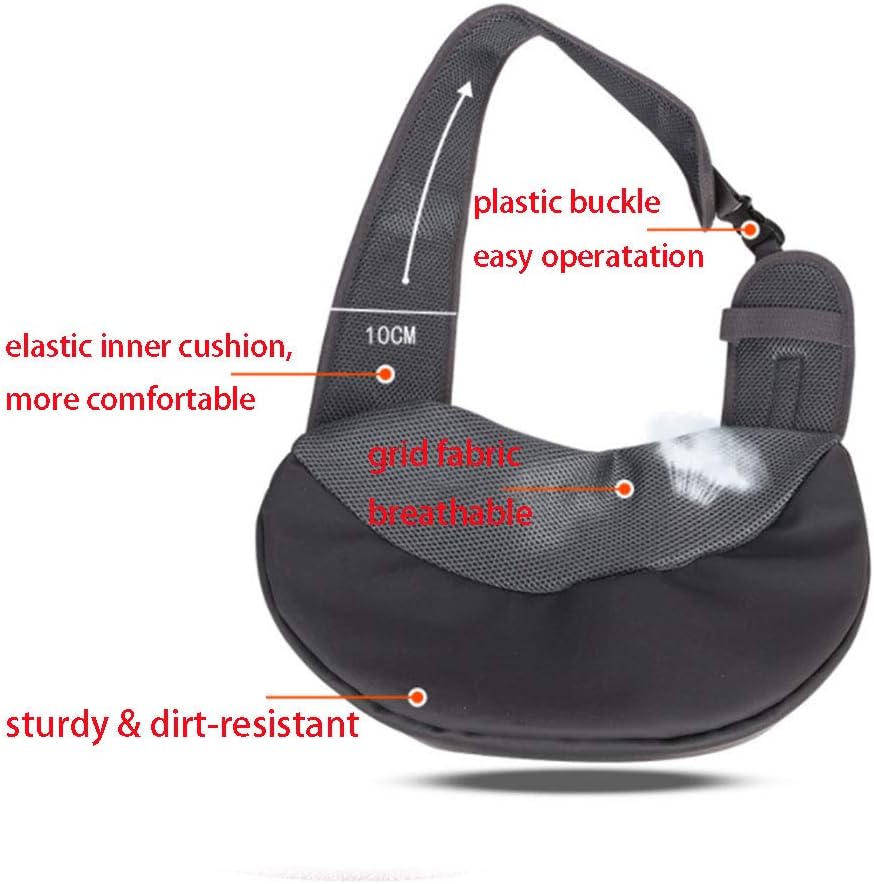 Pet Dog Sling Carrier Breathable Mesh Travel Safe Sling Bag Carrier Built-in Safety Buckle for Dogs Cats Small Pet