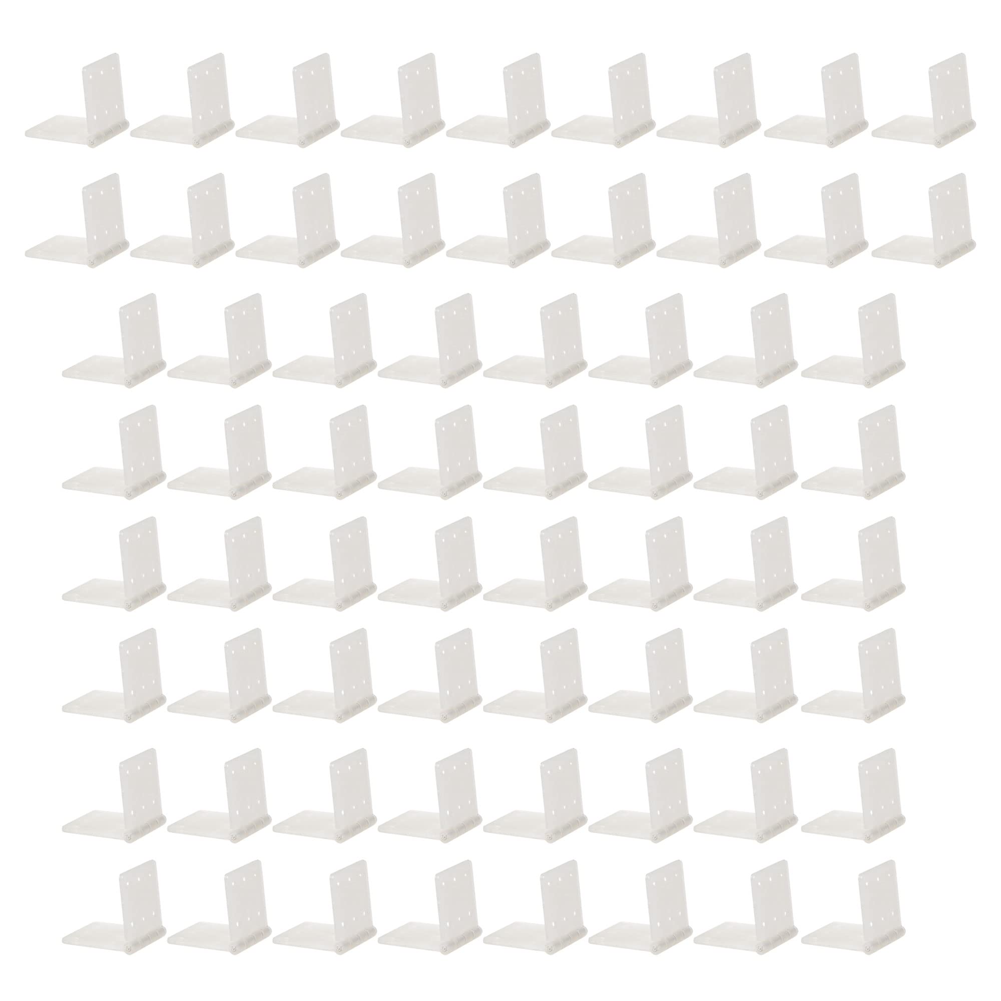 Mxfans 50x Aircraft Model Nylon Pinned Hinges 0.63x1.1Inch for DIY RC Airplane
