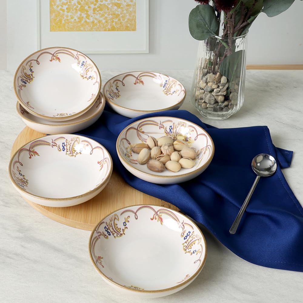 Keramika Bronze Bloom Halka Çerezlik/Sosluk 13 Cm 6 Adet 22929
