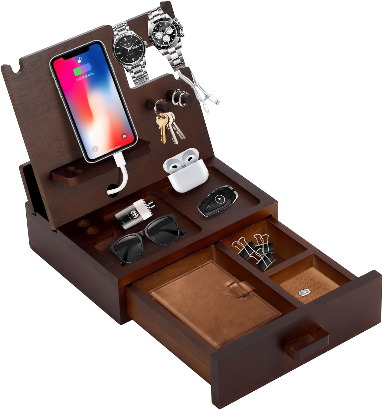 huyear Gift for Men Dad Husband Boyfriend Son,Wood Phone