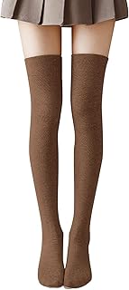 Generisch Medias por encima de la rodilla para mujer, estilo japonés, negras, adelgazantes por encima de la rodilla, medias de malla, color negro, entrepierna abierta