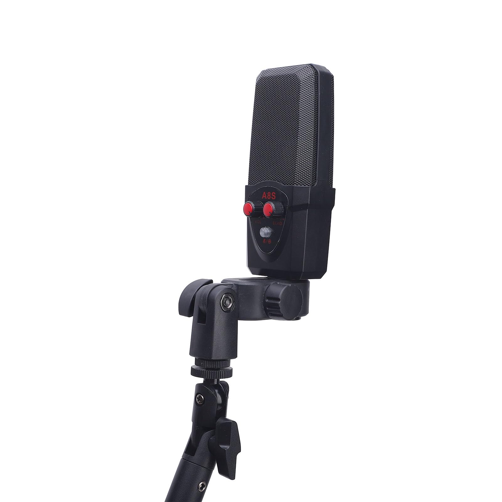 Generic Mikrofon Pojemnościowy USB Wszechstronny Zestaw Stojaków Mikrofonowych RGB do Domowego Przesyłania Strumieniowego na żywo Dostosuj Spotkania Klasowe Online Gry, Metal + ABS, 22 Tryby Kolorów