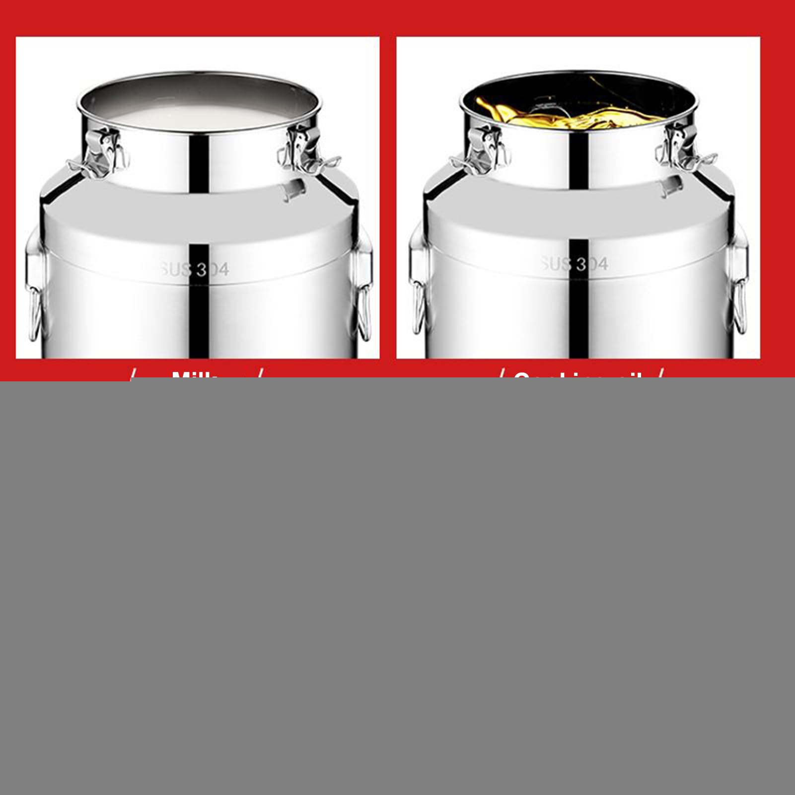 Contenedor de de acero inoxidable con tapa hermética de acero