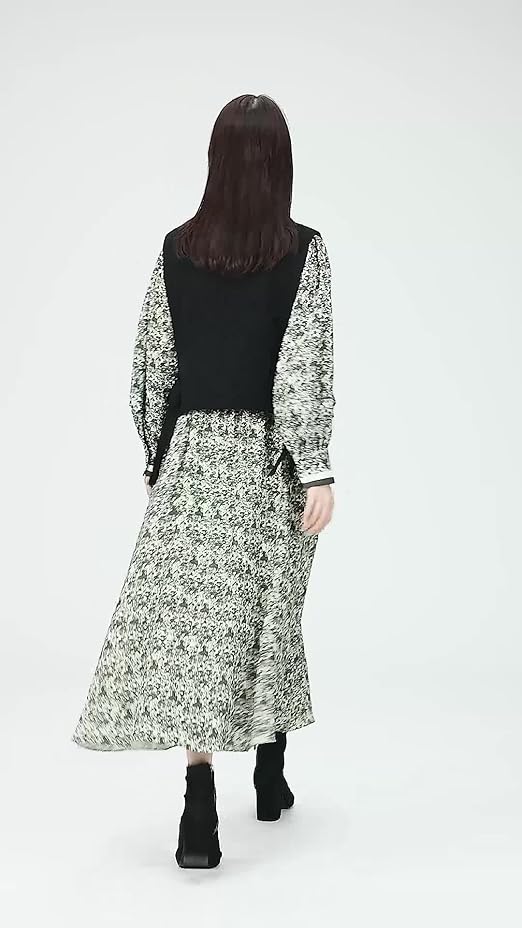 Amazon.co.jp: [リリーブラウン] ニットベストフラワーワンピース