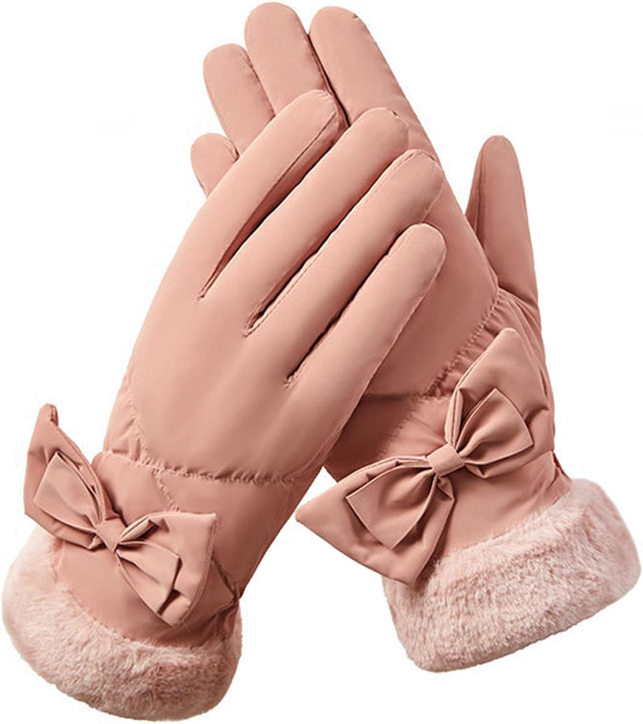 kidszeenie Women’s Winter Touchscreen Gloves | Suede Lined Thermal Warm Gloves for Girls & Ladies | Slim Fit Windproof Thinsulate Work Gloves for Cold Weather-picture-14
