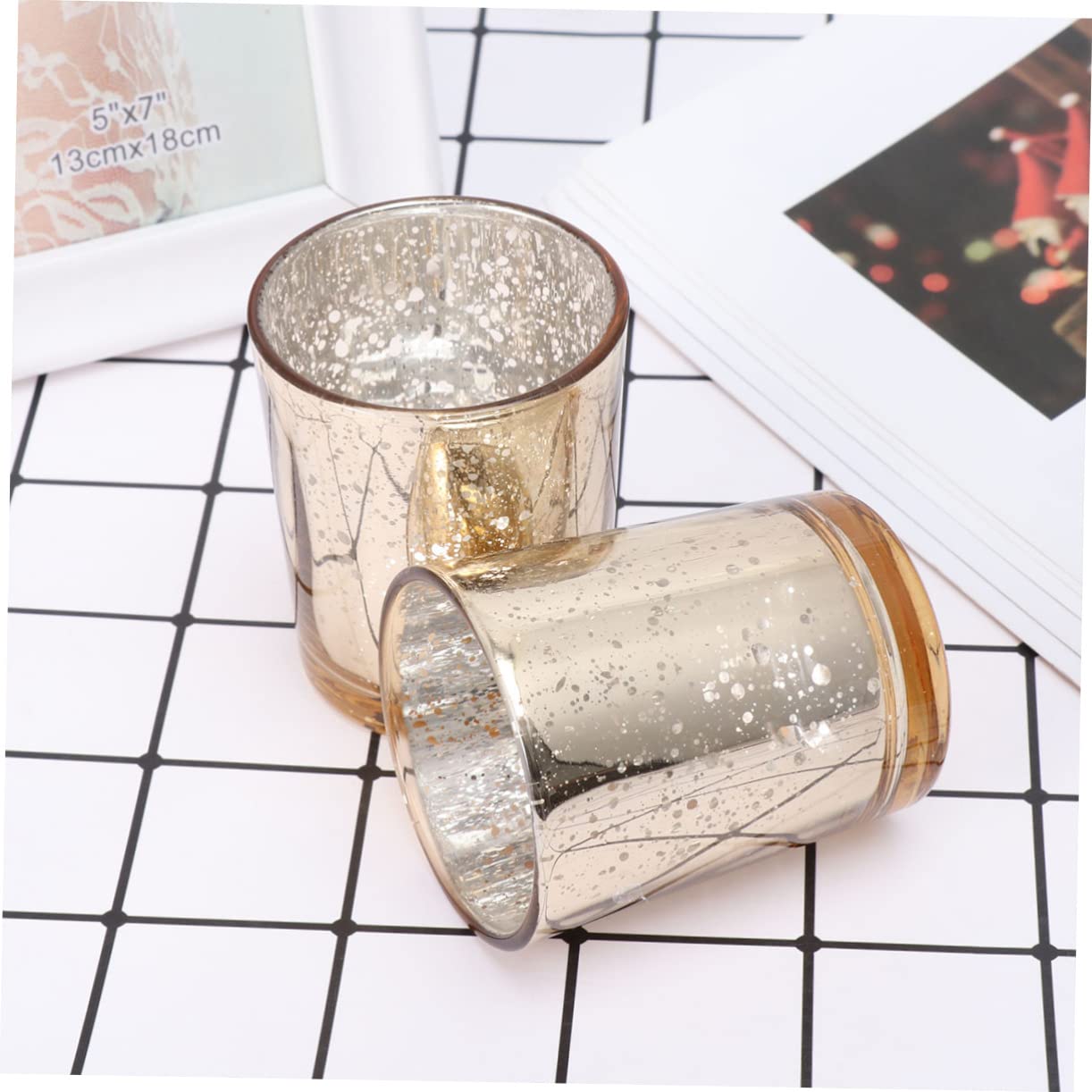 STOBAZA 2pcs Candle Stand Glass Tea Light Holders Tea Light Candle Holders Small Candle Holders Glass Candle Holders