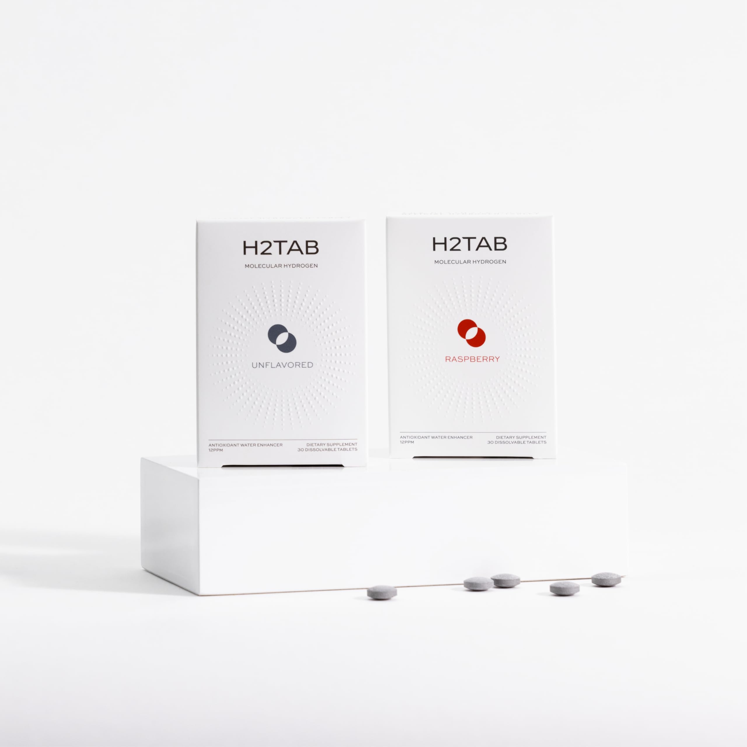 Molecular H2TAB Hydrogen Tablets Bundle – Raspberry & Unflavored – 12 PPM Molecular Hydrogen with Magnesium – 60 Tablets Total – Antioxidant Support for Energy, Recovery & Brain Function