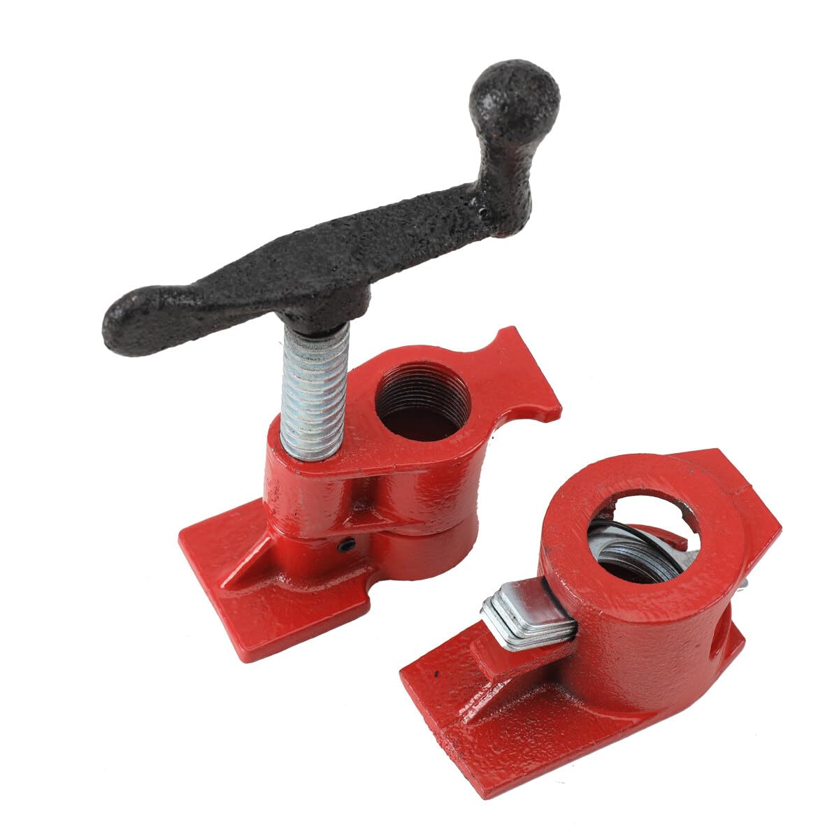 Juego de abrazaderas de tubo, abrazaderas de trabajo de metal de hierro, kit de herramientas de encolado de liberación rápida para carpintería y proyectos de bricolaje