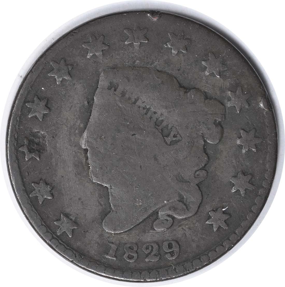 1829 P Large Cent N-9 Uncertified VG