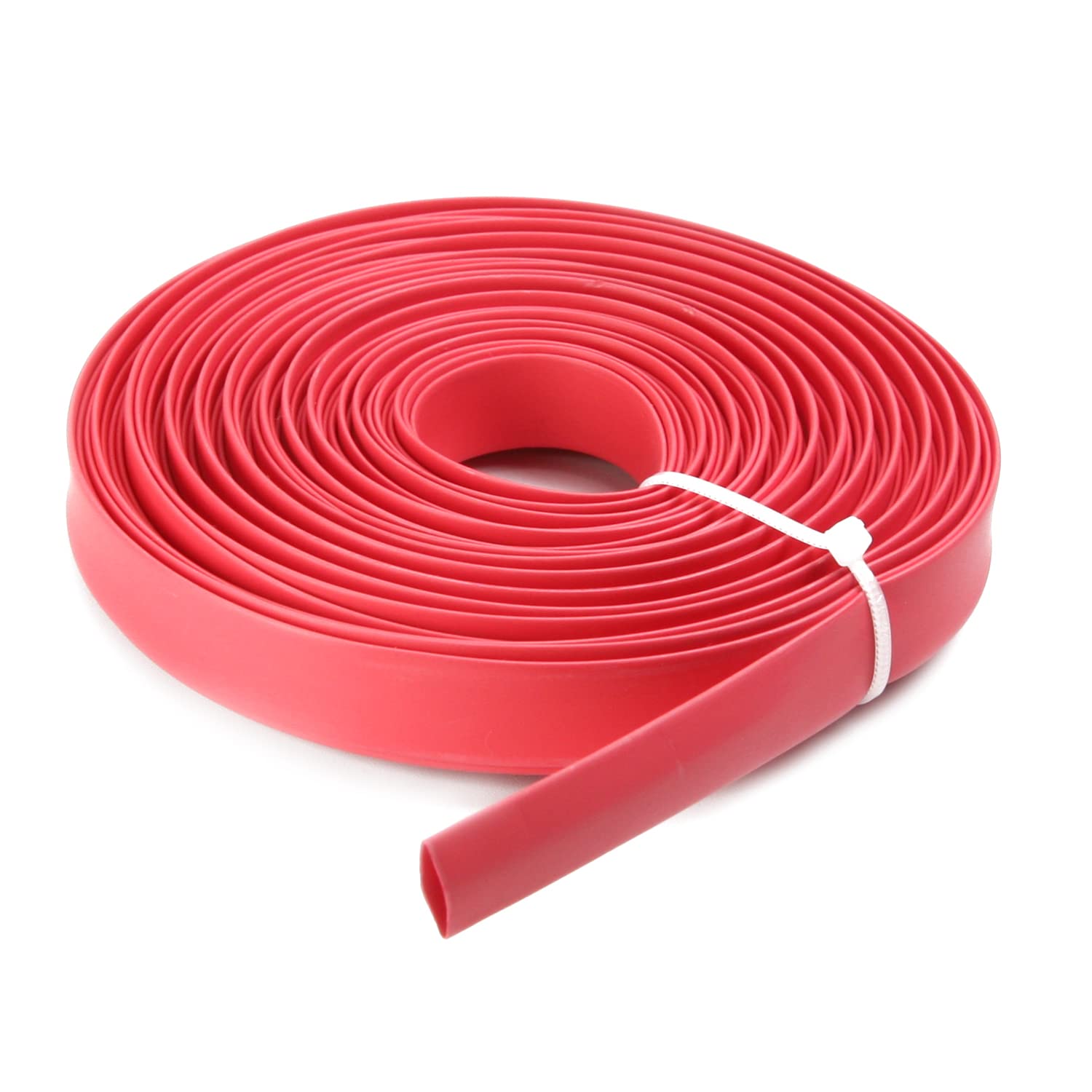 1 gaine thermorétractable, tube isolant électrique de 2,5 mm, rapport 2:1, protection de câble – Rouge (longueur : 10 m) [,7 mm]