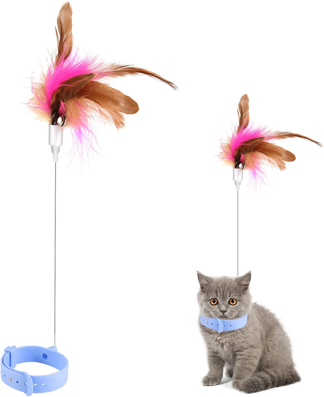 Amazon.com : Cat Teasing Wand, Cat Teaser Wand Toy Silicone Adjustable ...
