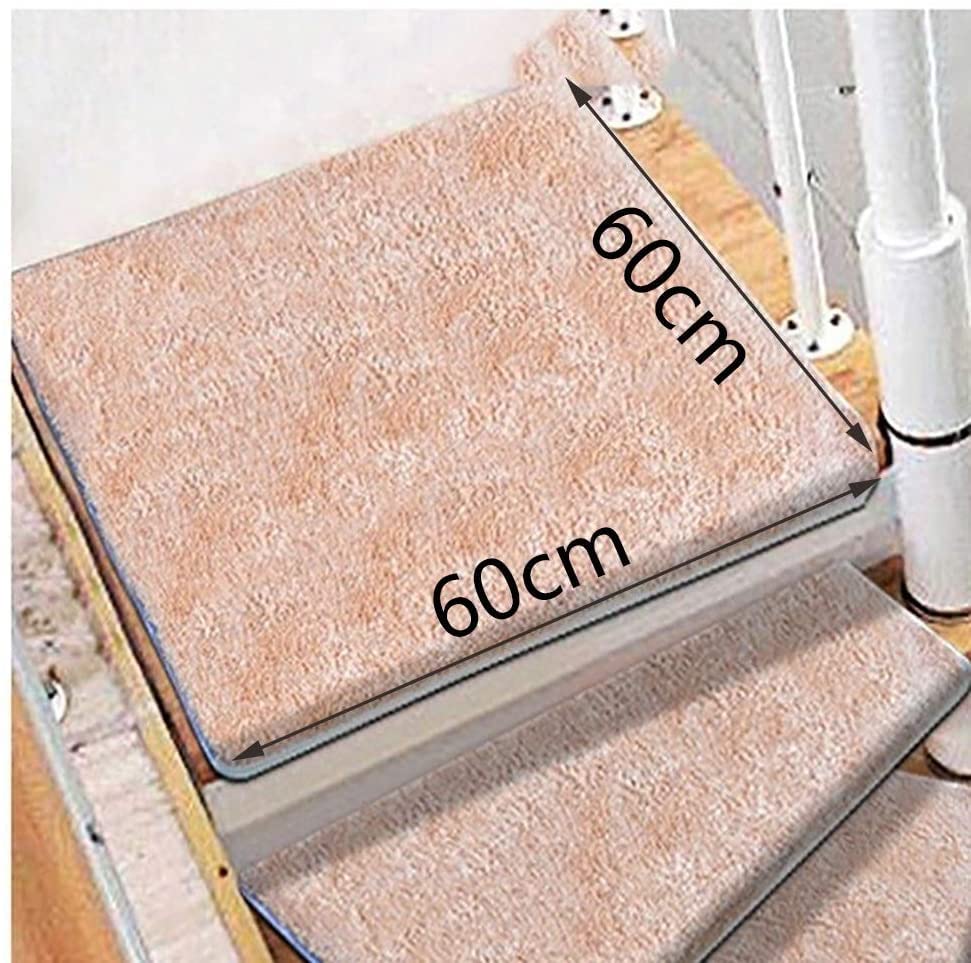 Selbstklebende Unterlage, rutschfeste Trittschutz-Teppichabdeckung, Treppenteppich, Teppichmatte for Treppen(60 * 60cm)
