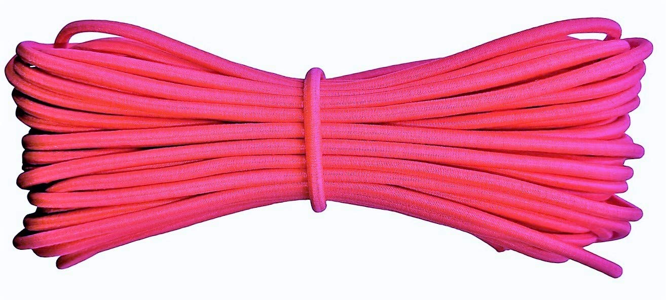 Round Elastic Cord - 3 mm diameter - Neon Pink - 30 metres — image 1
