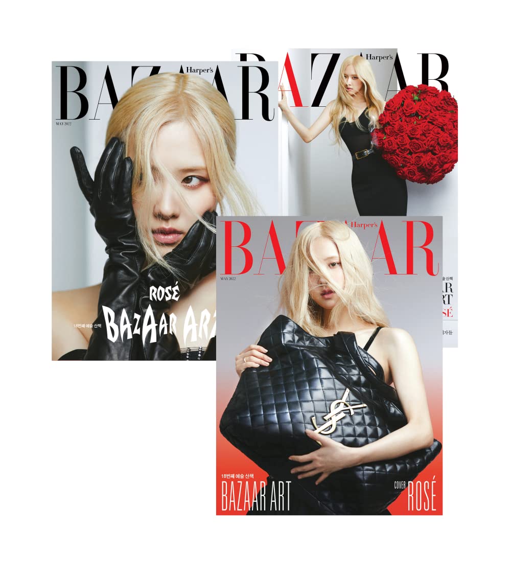 [MAGAZINE] BAZAAR MAGAZINE KOREAN - MAY 2022 BLACKPINK ROSE GOT7 MARK MOONBIN [Cover Random]
