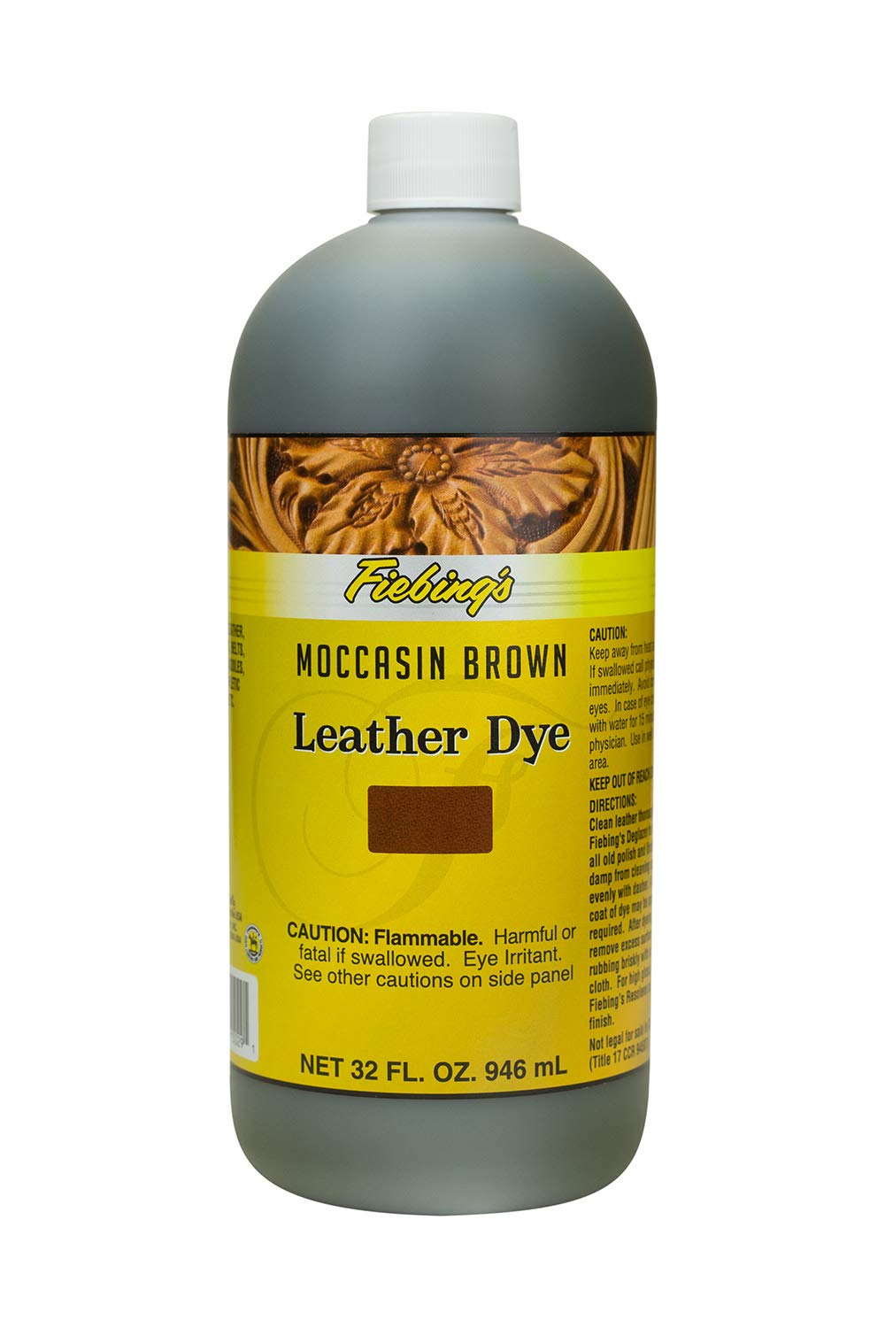 Fiebings (LD.32OZ.CB) Tinte para Piel - Marrón mocasín - 32oz
