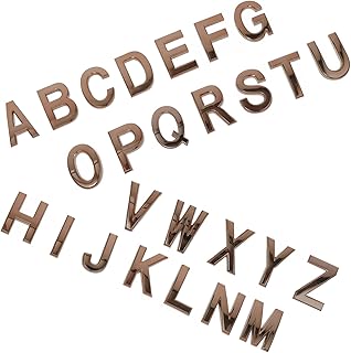 GANAZONO Door Alphabet Sign 26pcs Mailbox Alphabet Sign Letters Symbols Alphabet Adhesive Mailbox Sticker Address Street Door Sticker Copper Address Alphabet Sign