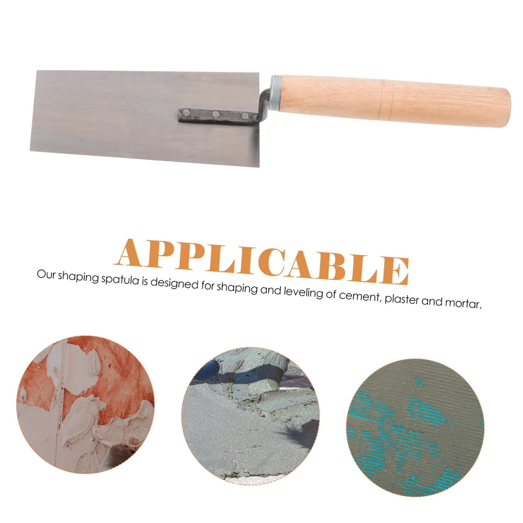 Paleta de Albañilería de Acero Inoxidable 5 Piezas para Acabado | Mango de Madera, Nivelado y Modelado de Yeso, Formato 5 Unidades, Uso en Obra y Enlucido