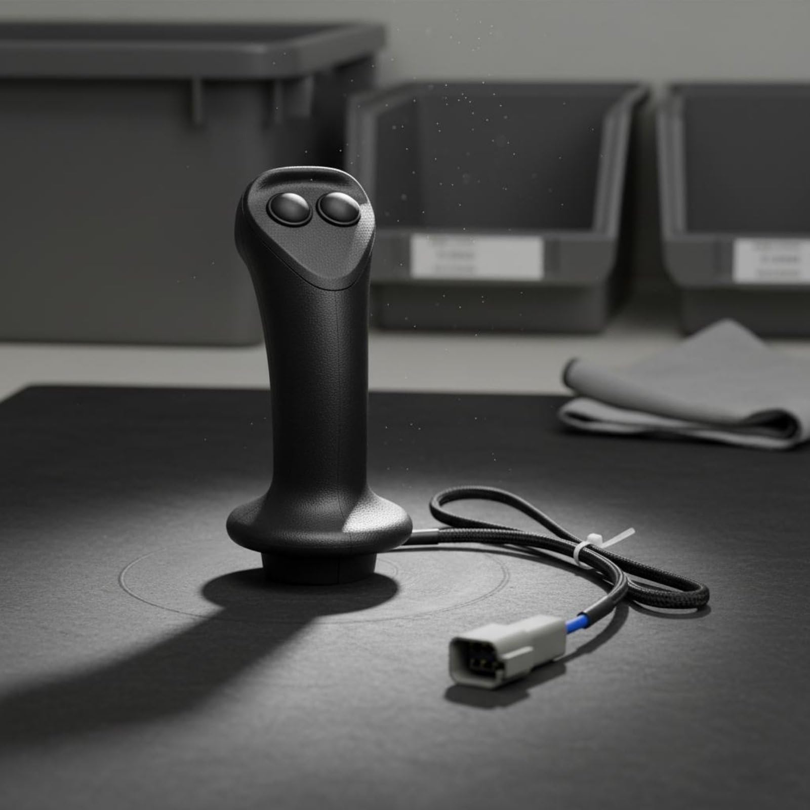 Baggersteuerungsgriff Joystickgriff für Baumaschinen mit Eingebautem Und Stecker Samt Strukturiertem Design zur Fehlerfreien Bedienung für Baustellen Ausrüstungsverleih