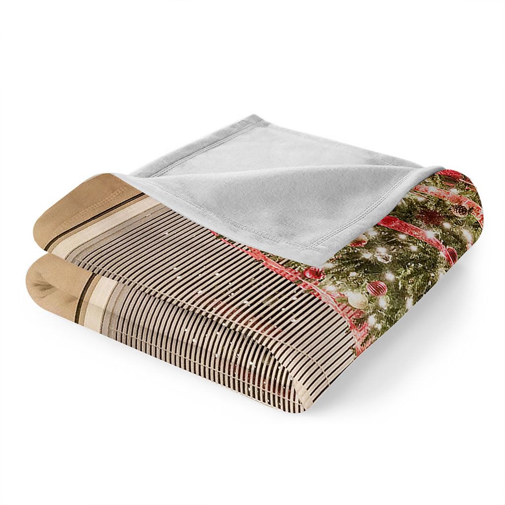 Manta De Franela De Microfibra 180X220Cm Manta De Felpa Suave para Sofá Cama 3D Decoraciones Navideñas Impresión Patrón Polar Invierno Gruesa Y Esponjosa Caliente Transpirable