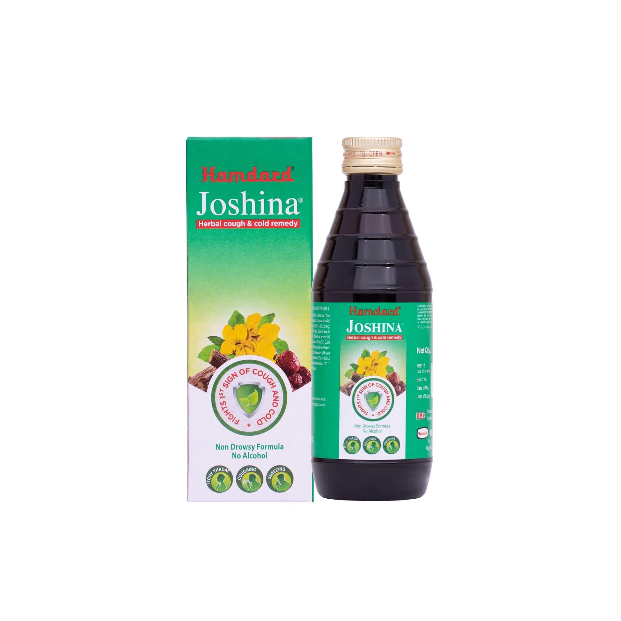 Hamdard Joshina Herbal Cough and Cold Remedy, 100ml-Only Purchase from Hamdard Laboratories India