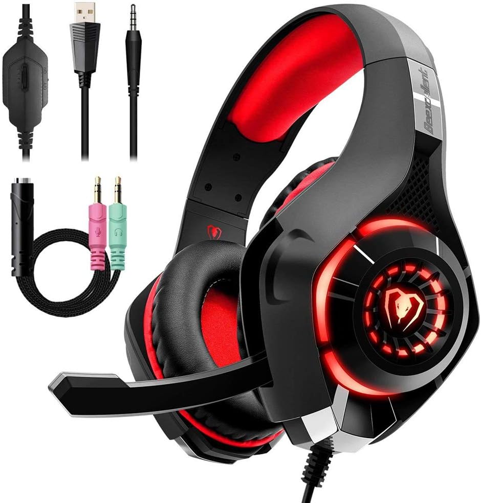 Gaming Headset for PS4 Xbox One, Beexcellent 3.5mm Bass