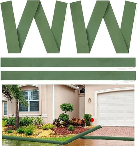 4 bolsas de arena de lona de 6 x 6 pulgadas de largo, bolsas de arena de lona gruesa para protección contra inundaciones con banda elástica, barrera