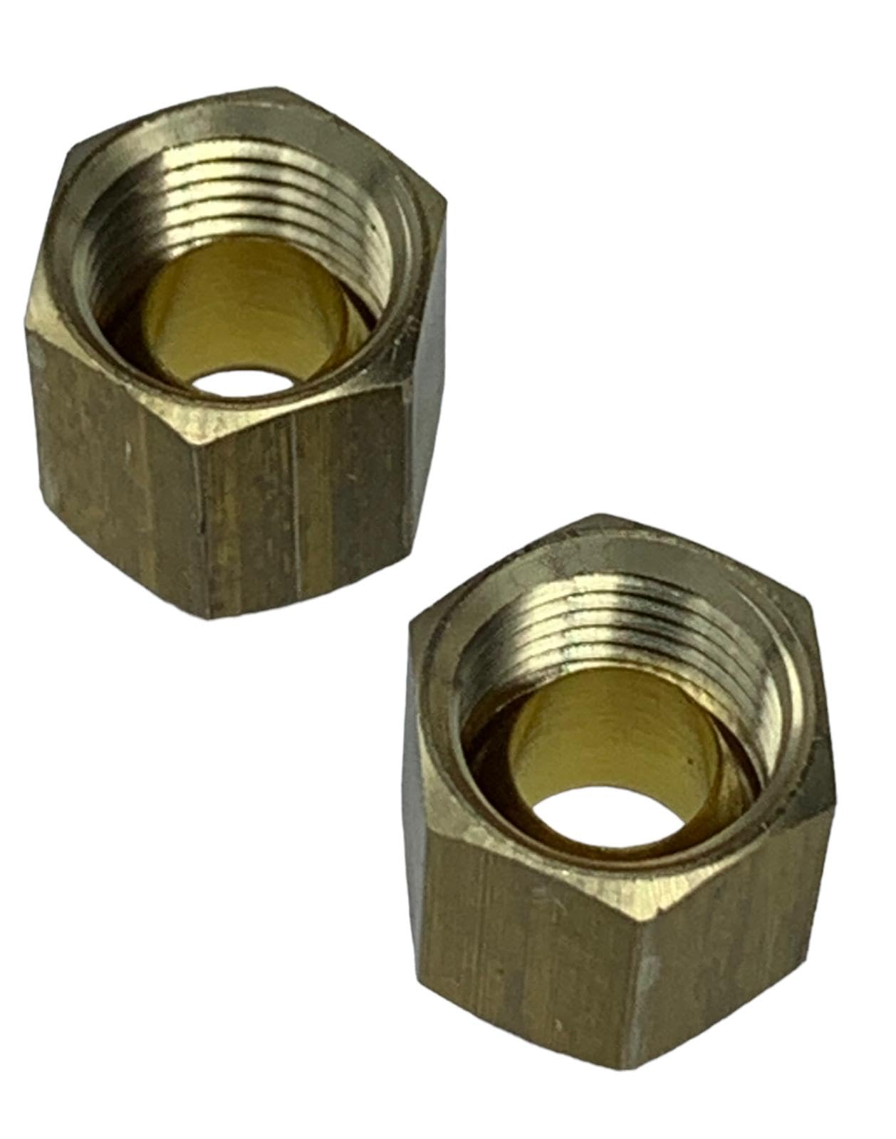 RATION for 2PK Brass Compressor Plumbing 1/4 Compression Tube Nut W/Ferrule Tube Sleeve
