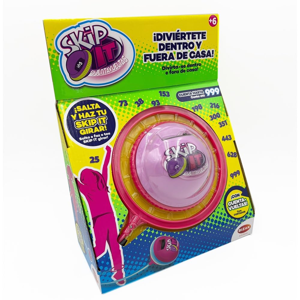 Bizak Aire Libre Skip It Fusion Cuentavueltas (35007556) Modelos Surtidos. Juguete para Saltar. Ejercicio Infantil. Juego clásico para niños. con cuentavueltas.