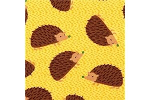 Robert Kaufman Forest Playground Hedgehog Fabric per 1/2 Yard