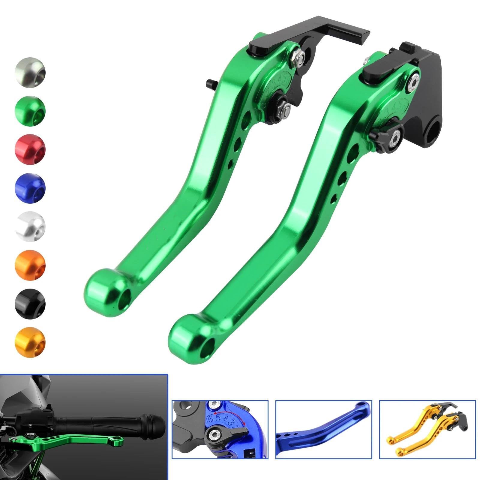 Leve Freno Frizione Moto per Kawasaki ER-6N ER6N 2009 2010 2011 2012 2013 2014 2015 2016 Accessori Moto Maniglie Corte Leva Freno Frizione(Argento)