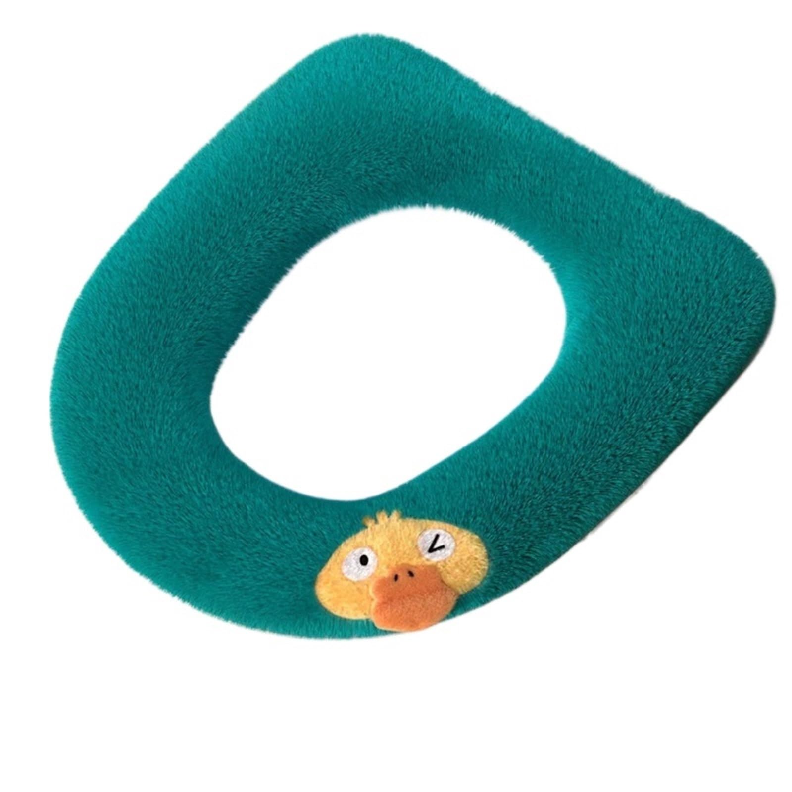 PADGCNOR Soft Toilet Seat Cushion Winter Thicken Toilet Seat Cover Mat Warm Soft Washable Universal Cushion Lid Pad Bathroom Accessories(Green)