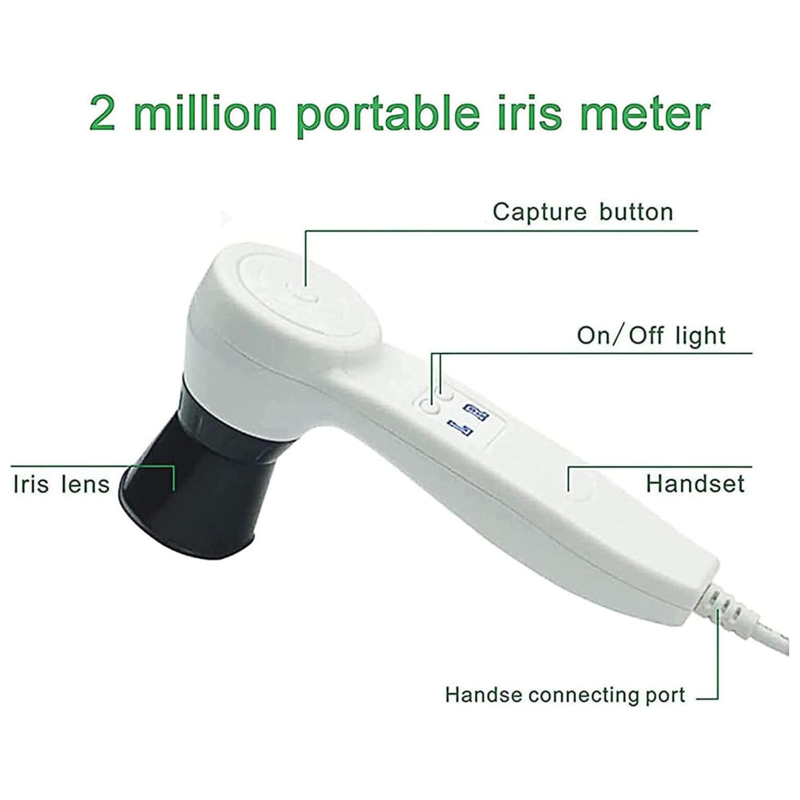 Telecamera iridoscopica medicale,Analizzatore Dell'iride Iridologia,USB iridoscopio Telecamera iridologica,Iris Software per diagnosi Eye