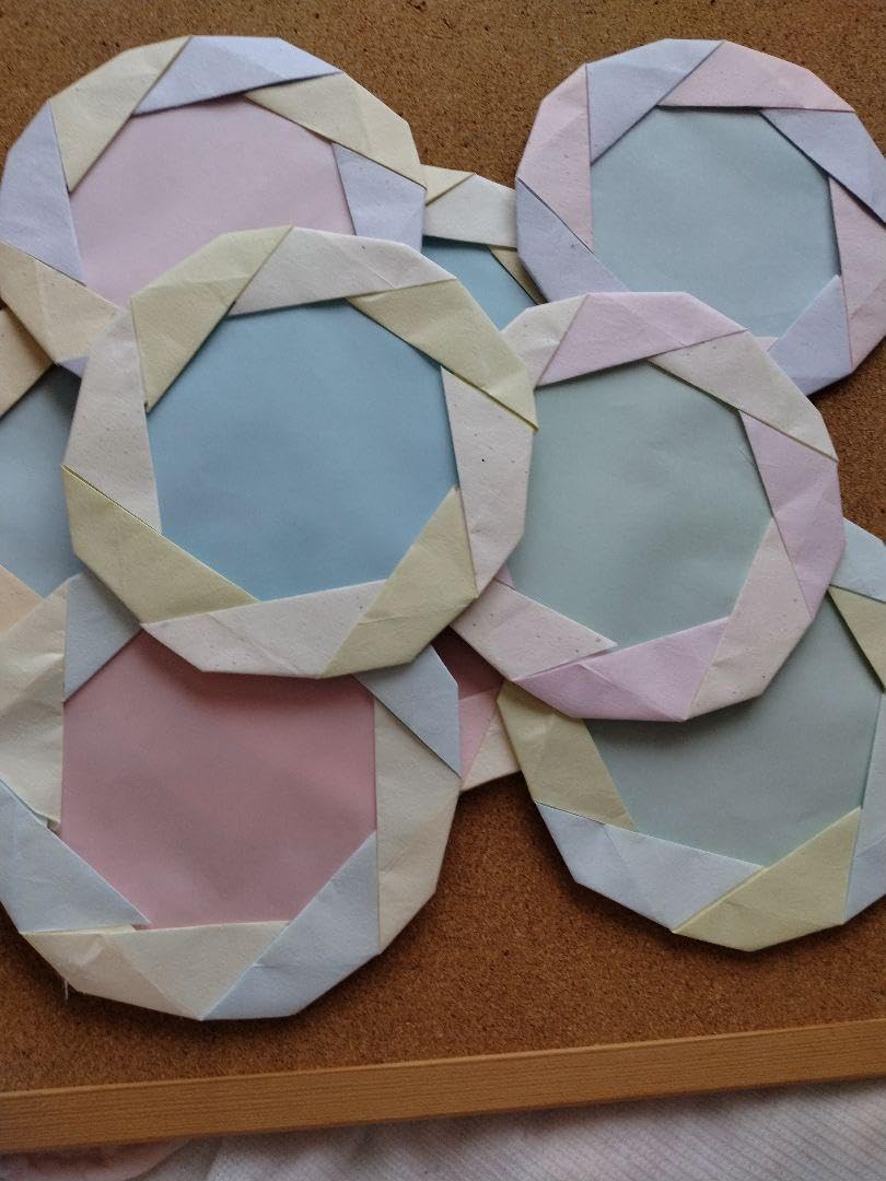 Amazon.co.jp: 折り紙 リース 製作キット ふくろう 鶴 亀 桔梗