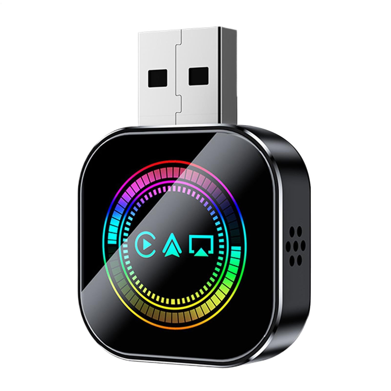 Adaptador Inalámbrico para Coche Convertidor Plug And Play Sin Retraso | Adaptador para Pantalla de Coche Para Viajes Diarios Trayectos Largos Conducción Urbana Navegación En