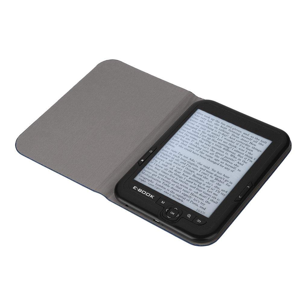 Czytnik e-booków, bezpłatna folia ochronna na skórzane torby, 6-calowy e-ink HD dotykowy czytnik e-booków, zintegrowana funkcja zimnego / ciepłego światła i słyszenia, obsługa karty TF (czarna 8G)