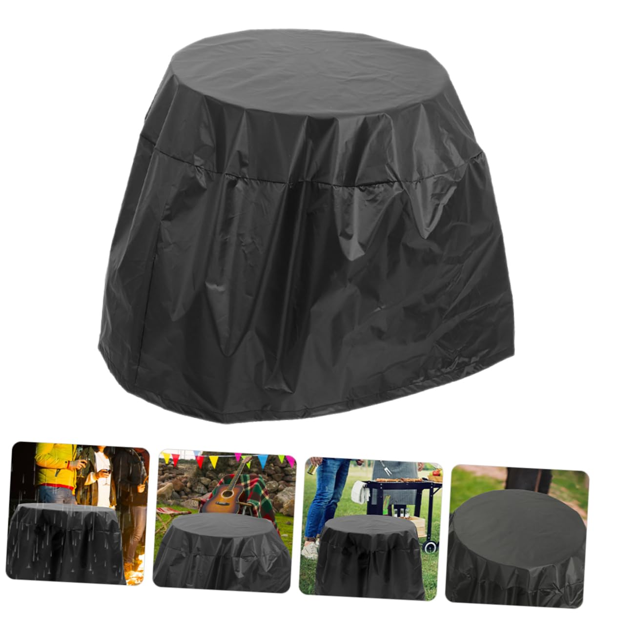 UPKOCH Copertura Rotonda per Barbecue Protezione per Bbq e Punti Resistente Agenti Atmosferici e Leggera per e All